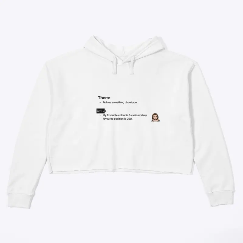 Tell me something - Crop Hoodie